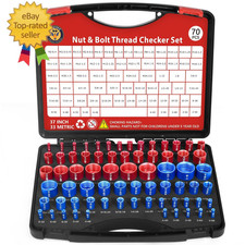 70 Pcs Thread Checker Nut and Bolt Thread Checker Set with 37 Inch and 33 Metric