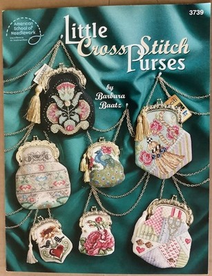 American School Of Needlework Booklet Little Cross Stitch Purses Barbara Baatz