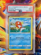 Pokemon Magikarp Burning Shadows #32 Qualifier Error Off Center Grade PSA 9 (OC)
