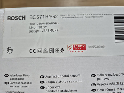 Bosch Unlimited 7 ProHygienic Aqua Stabstaubsauger kabellos 18V HEPA BCS711HYG2
