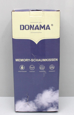 DONAMA Nackenkissen Kopfkissen Memory Foam Kissen,Schlafkissen , Weiß-Blau Neu