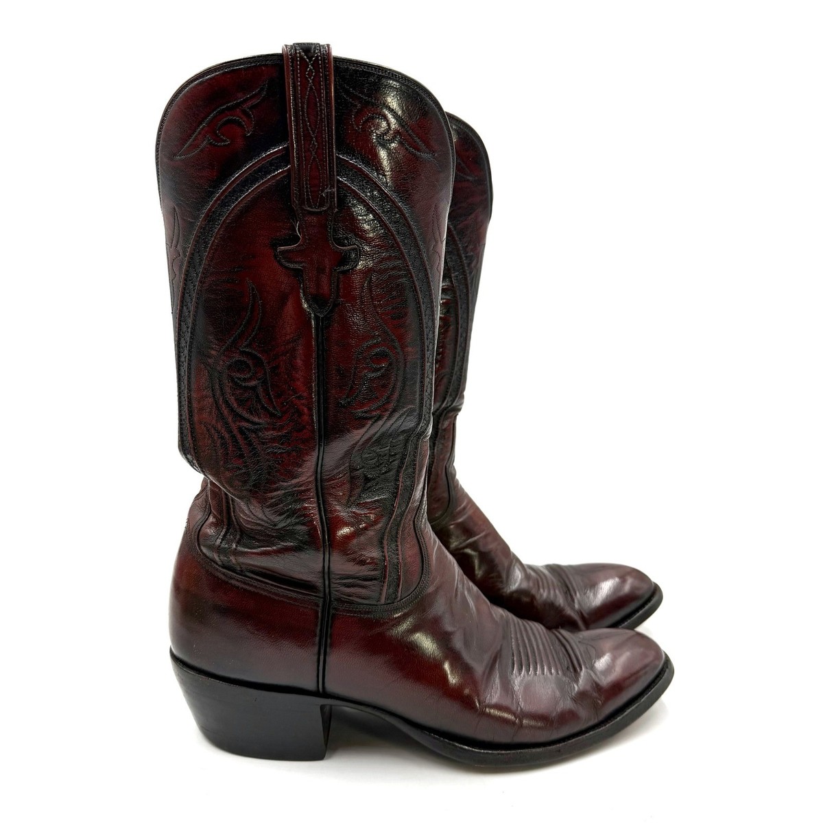 Lucchese Classics 6485 Mens Black Cherry Leather Western  display picture 3