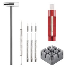 11Pcs/Set Watch Repair Link Remover Tool Hammer Pins Strap Holder Bracelet6124