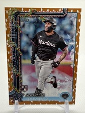 2025 Topps Holiday Card #H19 Agustin Ramirez RC Gold Holiday Lights Marlins