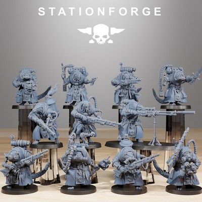 Station Forge Miniatures Raticus Grunts Sci Fi Grim Dark Wargame Proxy Minis