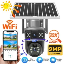 Solar WiFi Camara De Seguridad 9MP Para Exterior Inalambricas Vision Nocturna HD