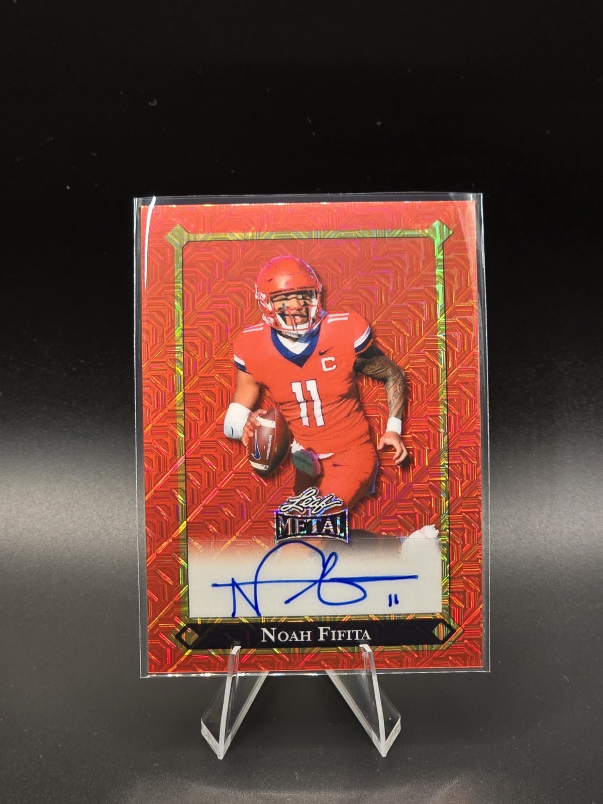 Noah Fifita Auto 2/3 2025 Leaf Metal Red Refractor 92L-NF1 AUTOGRAPH ARIZONA