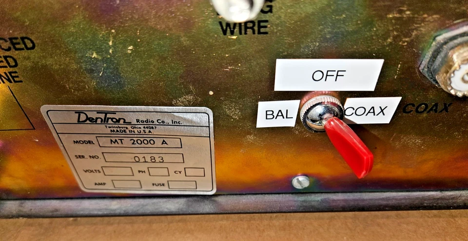 SINTONIZADOR ANTENA ALTA POTENCIA DENTRON MT-2000A - CON MANUAL Foto 3 de 3