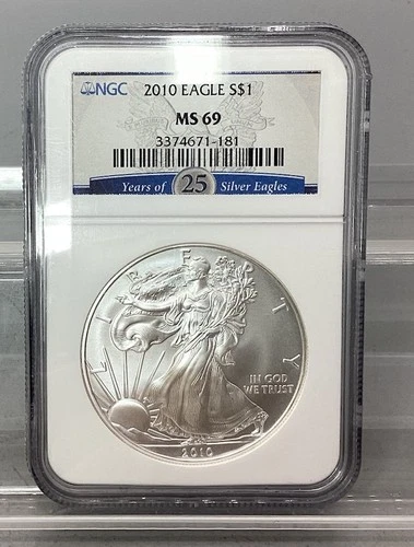2010 American Silver Eagle - NGC - MS 69