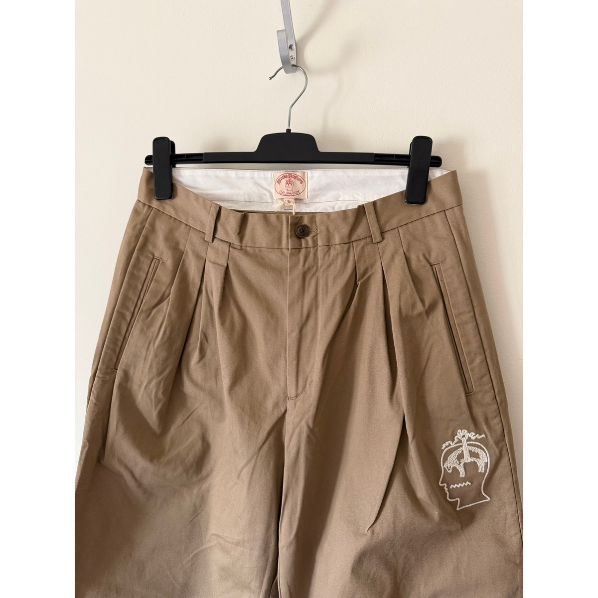 Brain Dead x Brooks Brothers California Pleated Trousers - Size 34 - Khaki - NEW View 2
