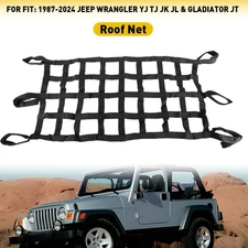 For Jeep Wrangler YJ TJ JK JL JT Roof Multifunction Mesh Cargo Net Hammock Black