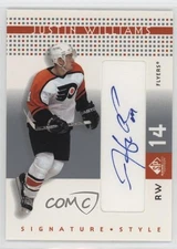 2002-03 SP Game Used Signature Style Justin Williams #SS-JW Auto