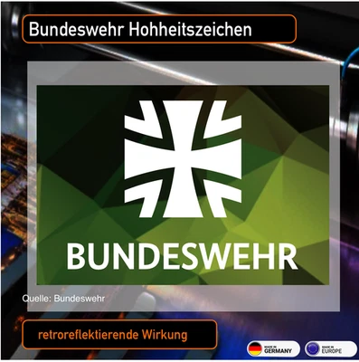 Bundeswehr Aufkleber Camouflage/Tarnfarbe - 3 Stück Aufkleber - Bild 1 von 3