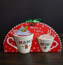 Holiday Style "Mommy 12 oz  Mini 8 oz Holiday Mug Set New