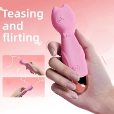 Pink Handheld Massager Wand Vibrating Massage Full Body Therapy Motor 10Speed