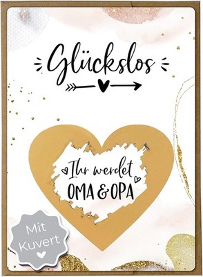 Rubbelkarte Ihr werdet Oma und Opa mit Kuvert - Ihr werdet Großeltern - 