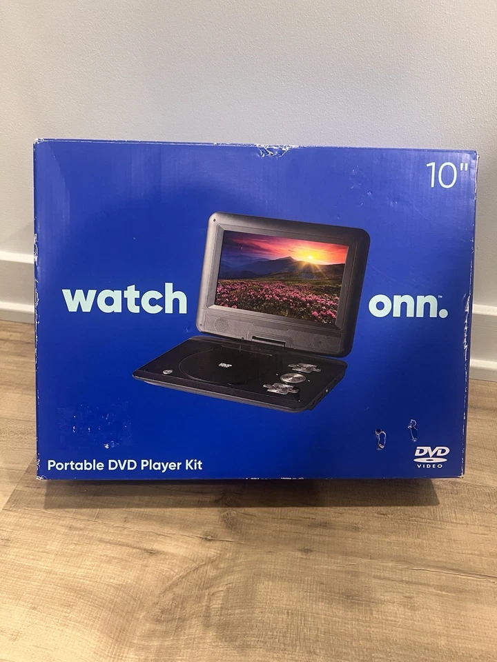 ONN Portable DVD/Media Player Kit 10in Screen That Swivels New Open Box - Image 2 of 4