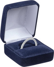 Luxury Rounded-Top Velvet Ring Box - Ring Gift Box for Engagement, Proposal, Wed