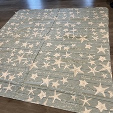 Quilt Queen Size 86   x86    Sky Blue With Beach Design