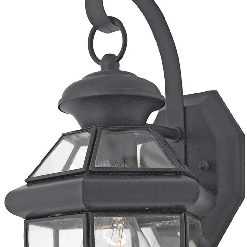 Quoizel NY8315 Pewter Newbury 1-Light 12"H Outdoor Wall Sconce With Clear Glass - Picture 4 of 7