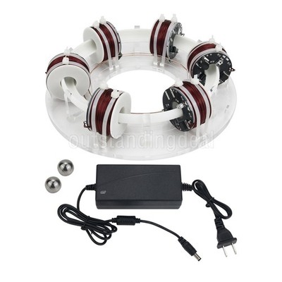 Ring Accelerator 6-Coil Version Unassembled Magnet Scientific Experiment Toy Kit