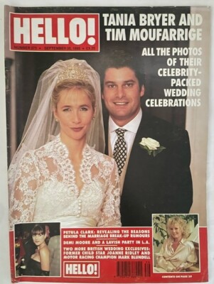 HELLO! MAGAZINE #375-SEPT 30 1995 - TANIA BRYER AND TIM MOUFARRIGE - DEMI MOORE