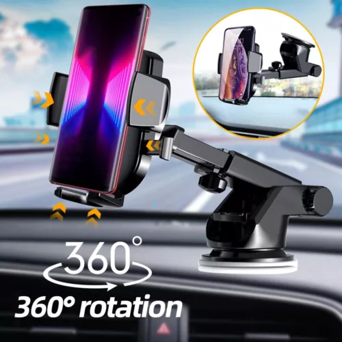 360° Universal Car Mount Holder Stand Windshield Dashboard For Mobile Phone GPS - Imagen 2 de 13