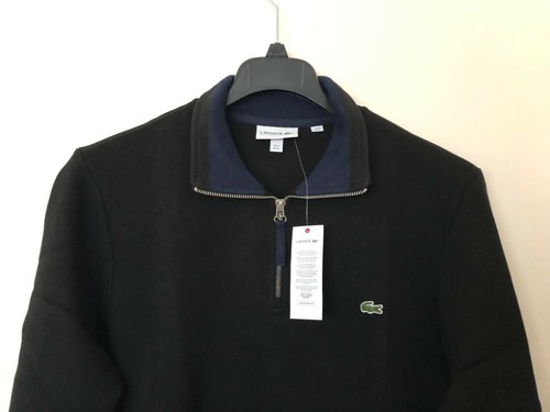 NWT LACOSTE MEN'S HALF ZIP SWEATER 