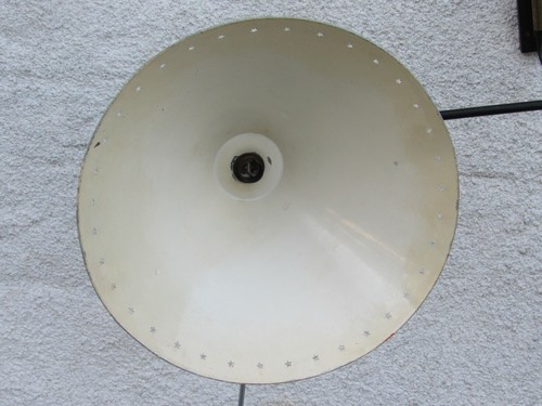 01G12 Antica Lampada Manubrio Applique Design Rene Mathieu Per Lunel Anni 50 - Picture 6 of 9