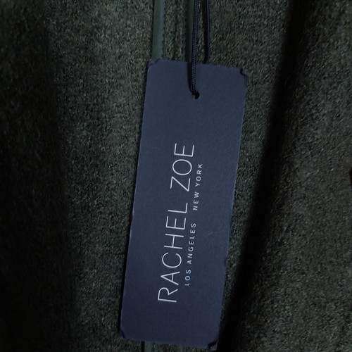 Rachel Zoe Jacket Women's Medium Gray Wool Blend Single-Button Long Peacoat NWT - Picture 5 of 12
