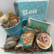 The Body Shop Women/Teen Girl Blue and Brown Bath & Body Gift Basket Set