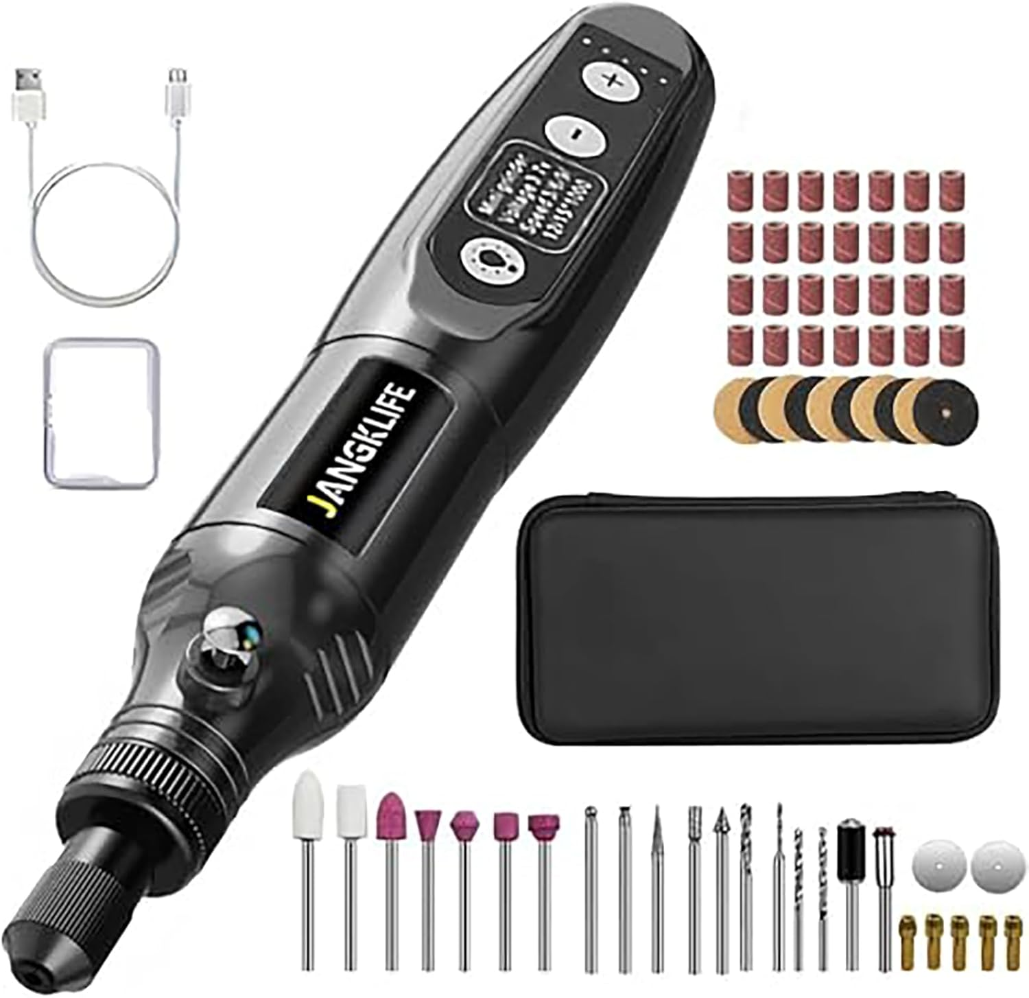 Mini Cordless Rotary Tool Kit, 5-Speed Adjustable and USB Rechargeable with 61