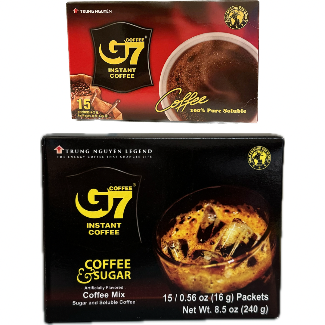1 PACK Trung Nguyen G7 Instant Vietnamese Coffee Mix - 15 Sachets
