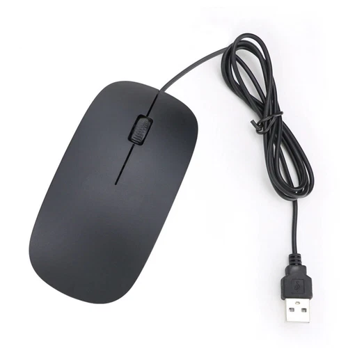 Wired USB Optical Mouse For PC Laptop Computer Scroll Wheel Black Mouse Mice