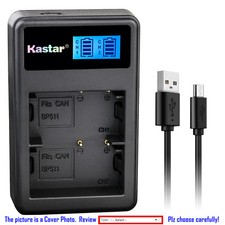 Kastar Battery LCD Dual Charger for Canon BP-511 CB-5L EOS D60 EOS Kiss Digital