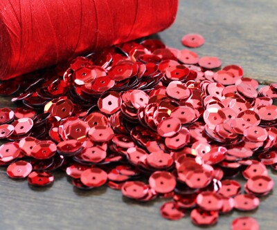 LOOSE CUP SEQUINS - METALLIC - 12 COLORS 2 SIZES - 720/PACK - THREADART