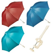 Screw Clamp Garden Beach Deck Chair Parasol Sunshade Sun UV Protection Umbrella