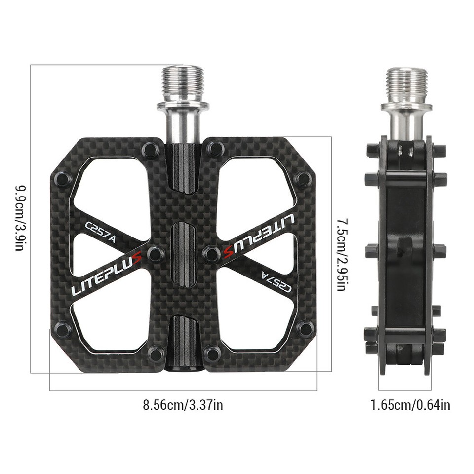 Flat Pedals Road Bike Pedals Lightweight Carbon Ti Axle Folding Y4Y1 eBay