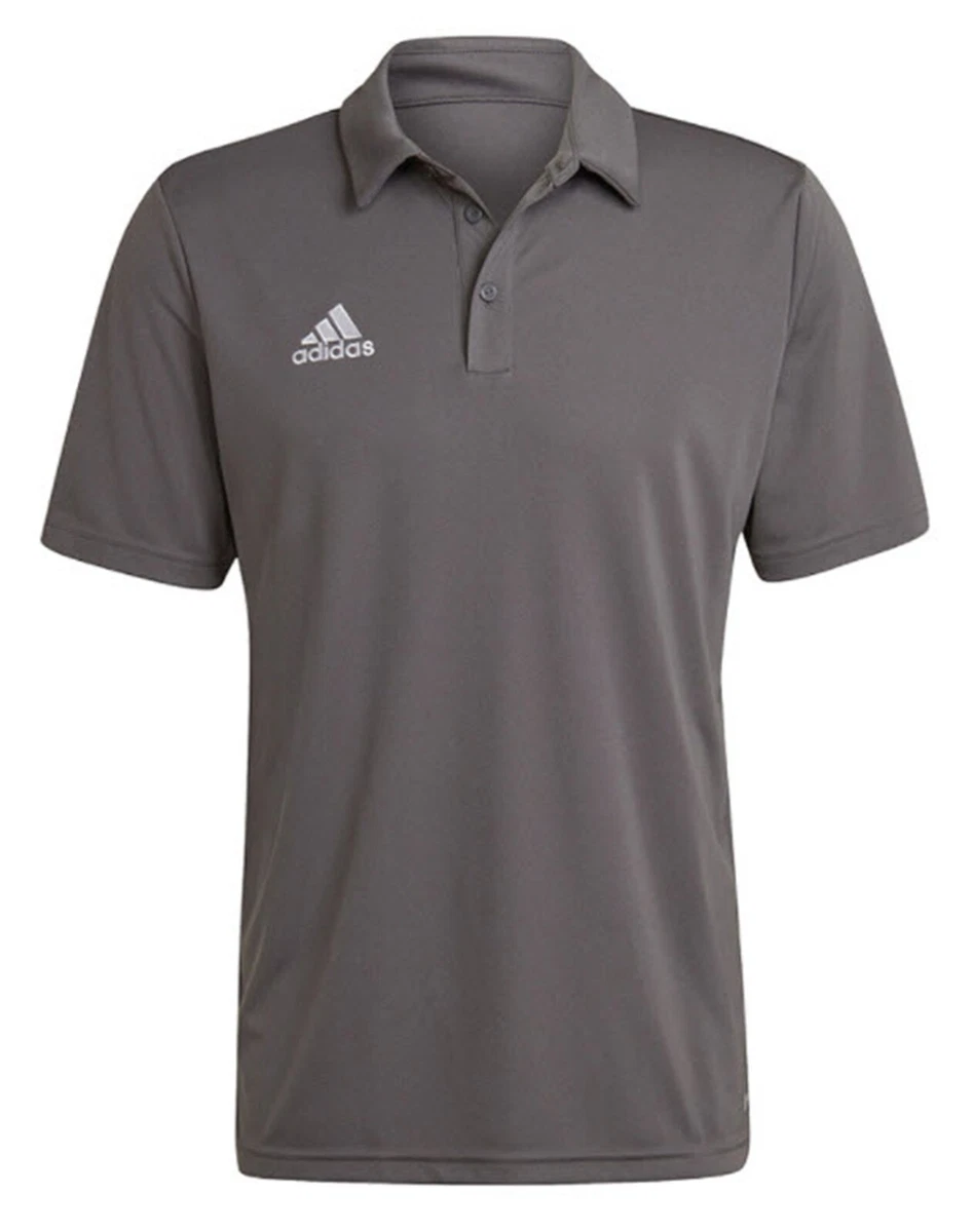 Adidas Men ENTRADA 22 Polo Shirts Running Gray T Shirt Casual Tee Jersey H57486