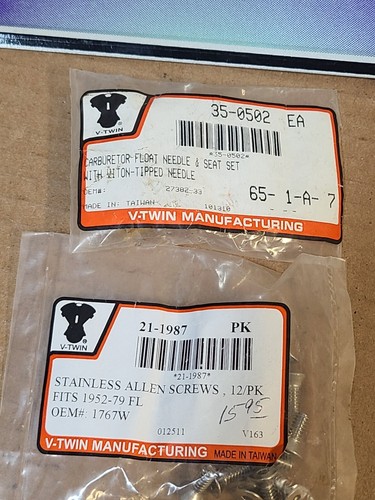 Linkert Carburetor Float Needle and Seat Set for Harley Knucklehead Panhead