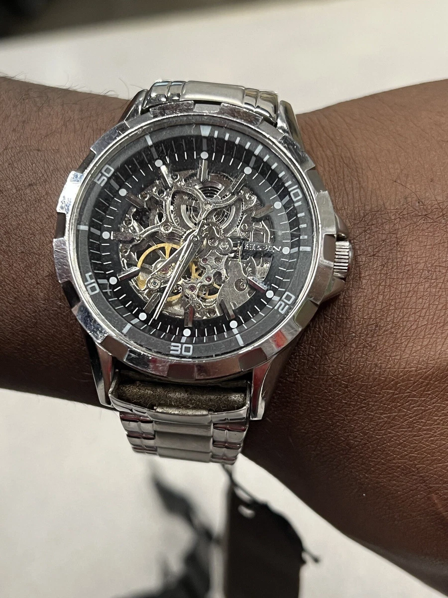 Reloj ELGIN Skeleton Automatic De Acero Inoxidable Para 52 OFF