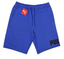 Puma Big Logo Fleece 10" Inseam Athletic Men's Shorts NWT Royal Sapphire