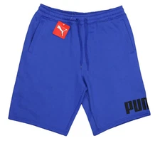 Puma Big Logo Fleece  10" Inseam Athletic Men's Shorts NWT Royal Sapphire