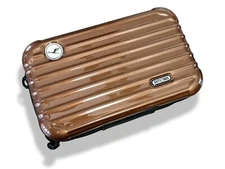 Rimowa Brown Metallic Zipped Cosmetic Kit Clutch Pochette Bag 2 VIP First Class