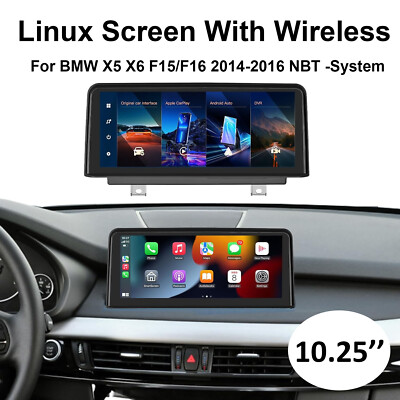10.25'' Android Auto CarPlay TouchScreen For BMW X5 X6 F15/F16 2014-2016 NBT