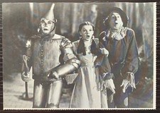 JACK HALEY,JUDY GARLAND, RAY BOLGER THE WIZARD OF OZ BLACK&WHITE POSTCARD 4X6