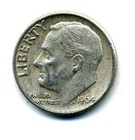 1964 D Roosevelt Dime US 10 Cent U.S America SILVER UNITED STATES 10c Coin #7400 — photo 1