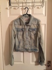 *gc* New Look Yes Yes Washed Light Blue Denim Jacket Uk Size 12