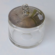 Robbe & Berking 925 Silber Deckel für eine Kristallglasschale