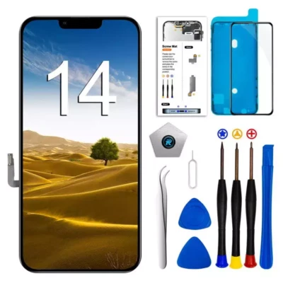 EFAITHFIX Display Für iPhone 14 OLED LCD Bildschirm Ersatz Super Retina 3D Touch Screen HD